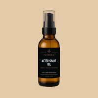 After Shave Oil by Florika — amber glass bottle with pump, post-shave skin recovery